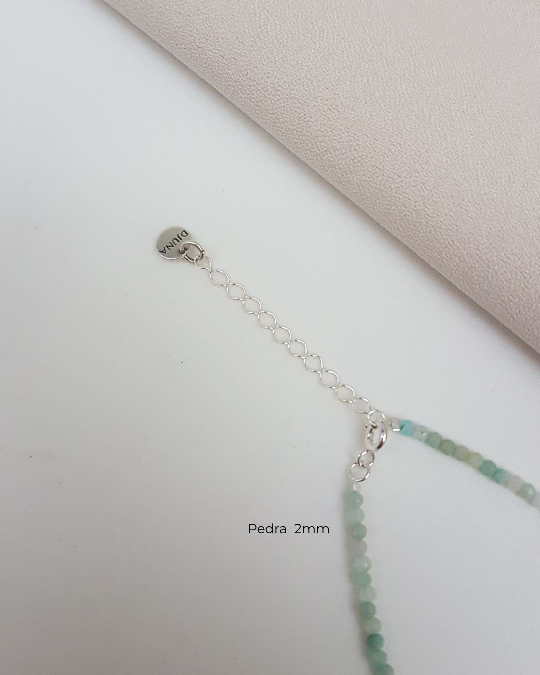 PULSEIRA PEDRAS AMAZONITA LAPIDADAS 2 MM