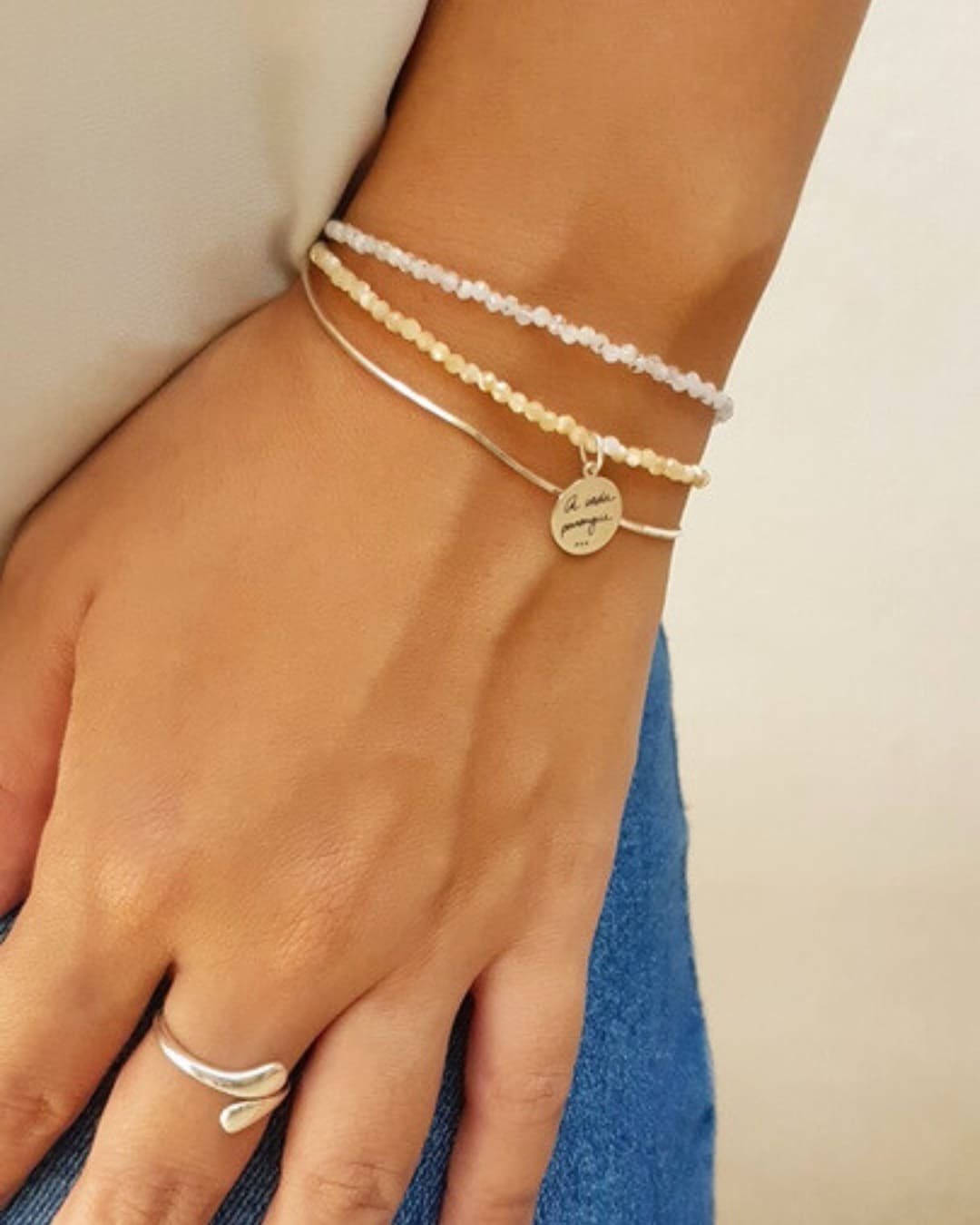 PULSEIRA PEDRAS DA LUA 2 MM
