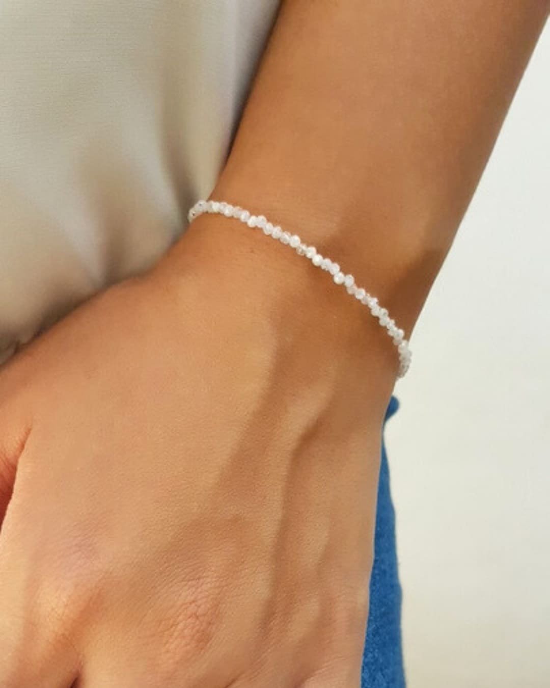 PULSEIRA PEDRAS DA LUA 2 MM