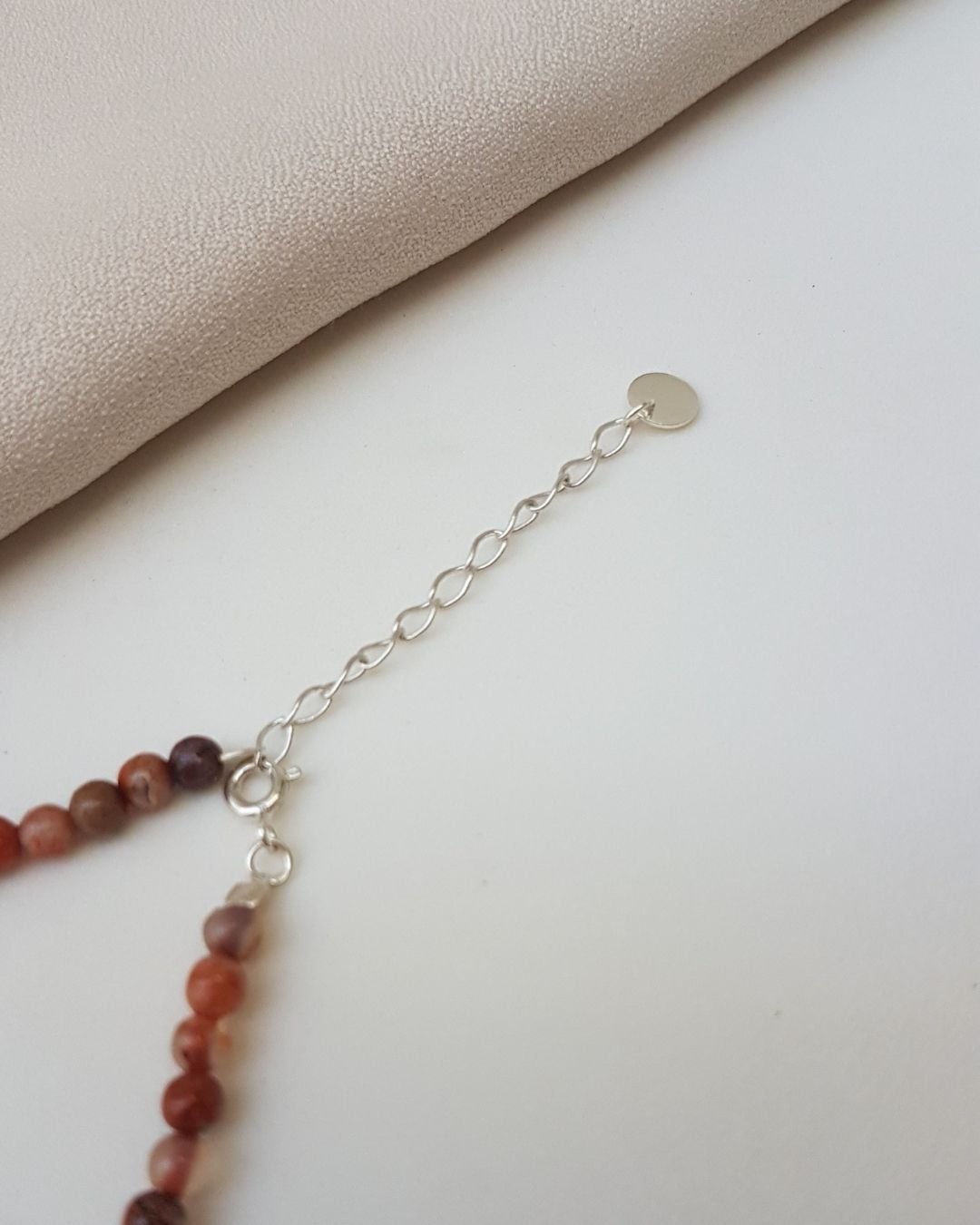 PULSEIRA PEDRAS JASPE BOLINHA 4 MM