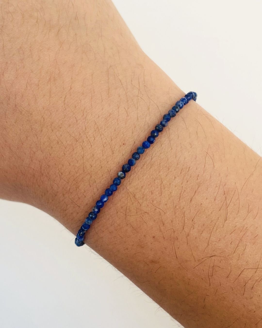 PULSEIRA LÁPIS LAZULI PEDRAS LAPIDADAS 2MM