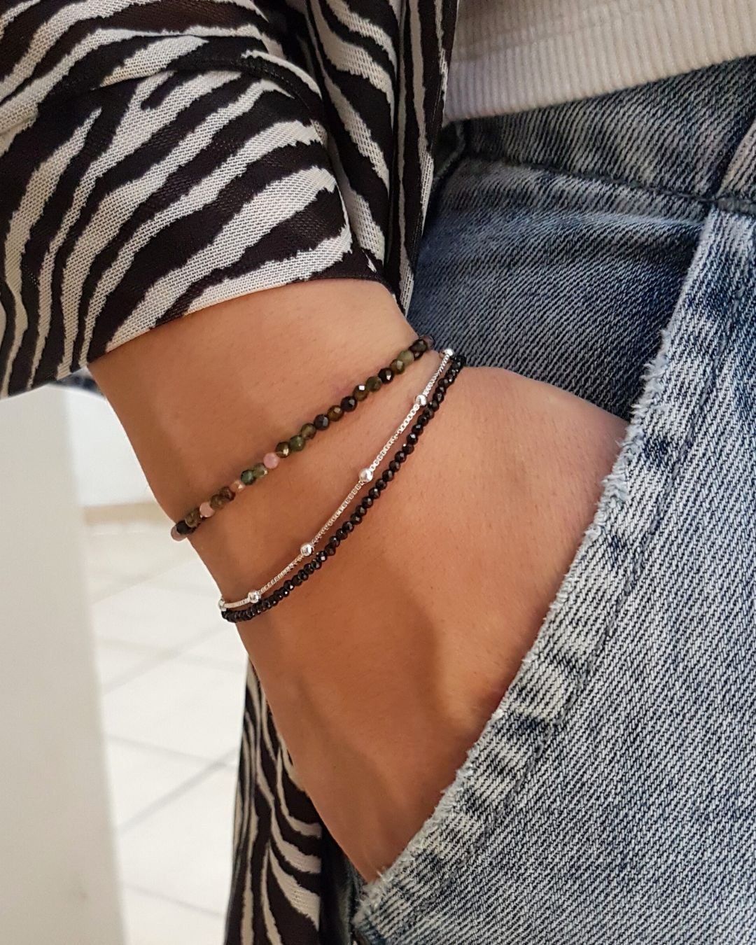 PULSEIRA PEDRAS TURMALINA MIX 2,5MM