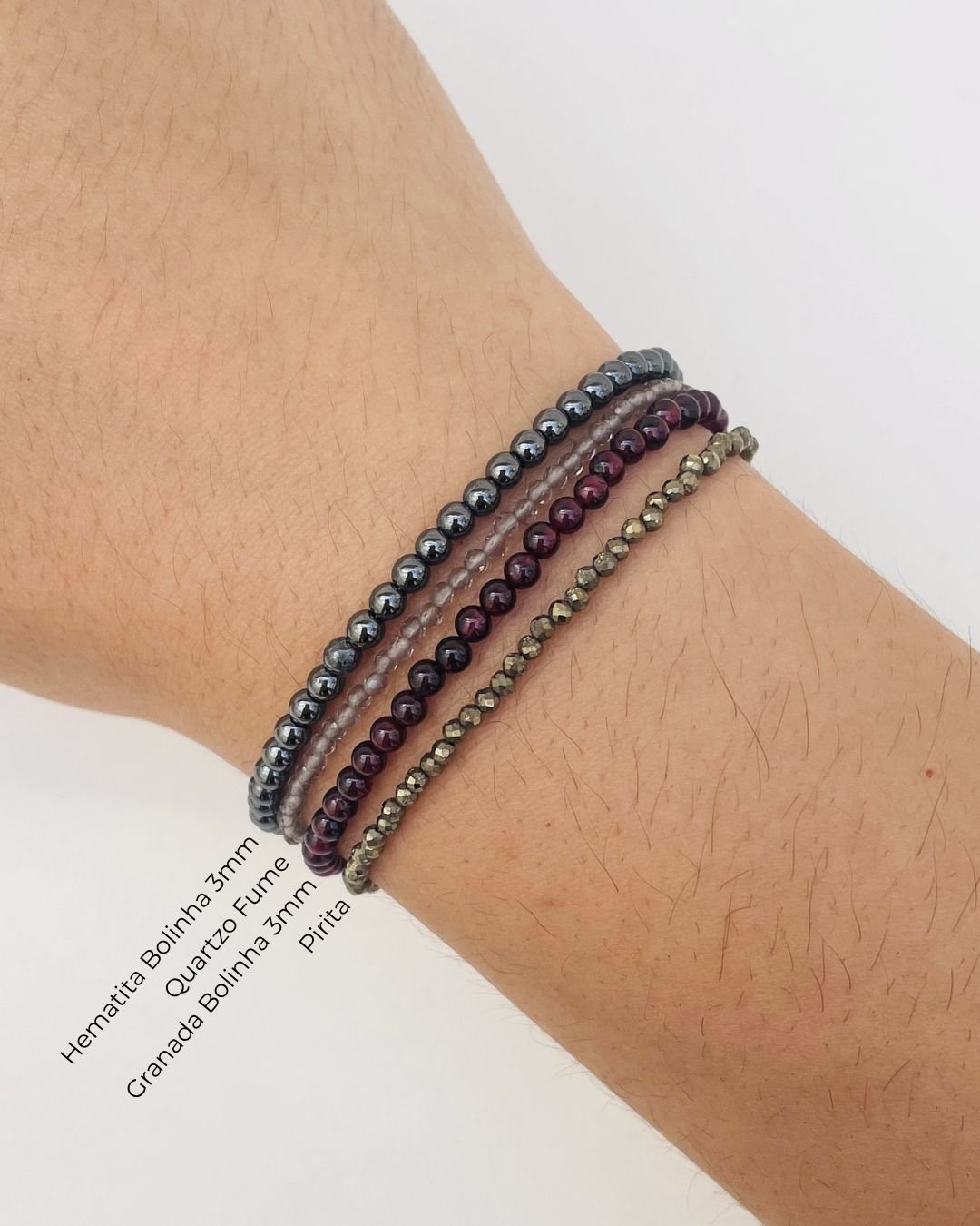 PULSEIRA PIRITA PEDRAS LAPIDADAS 2MM