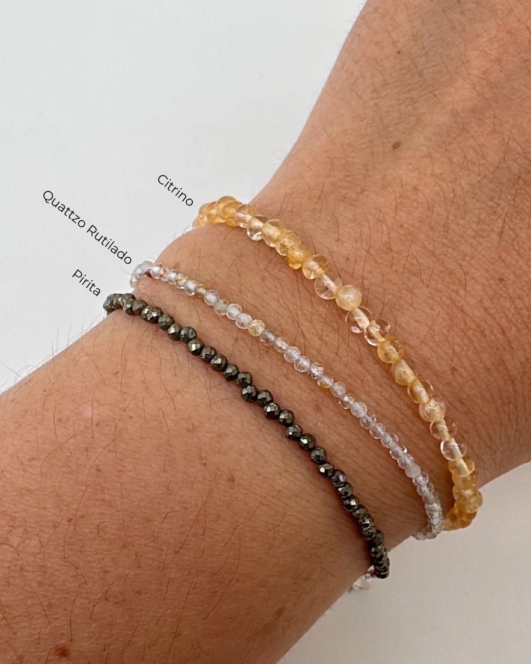 PULSEIRA PIRITA PEDRAS LAPIDADAS 2MM