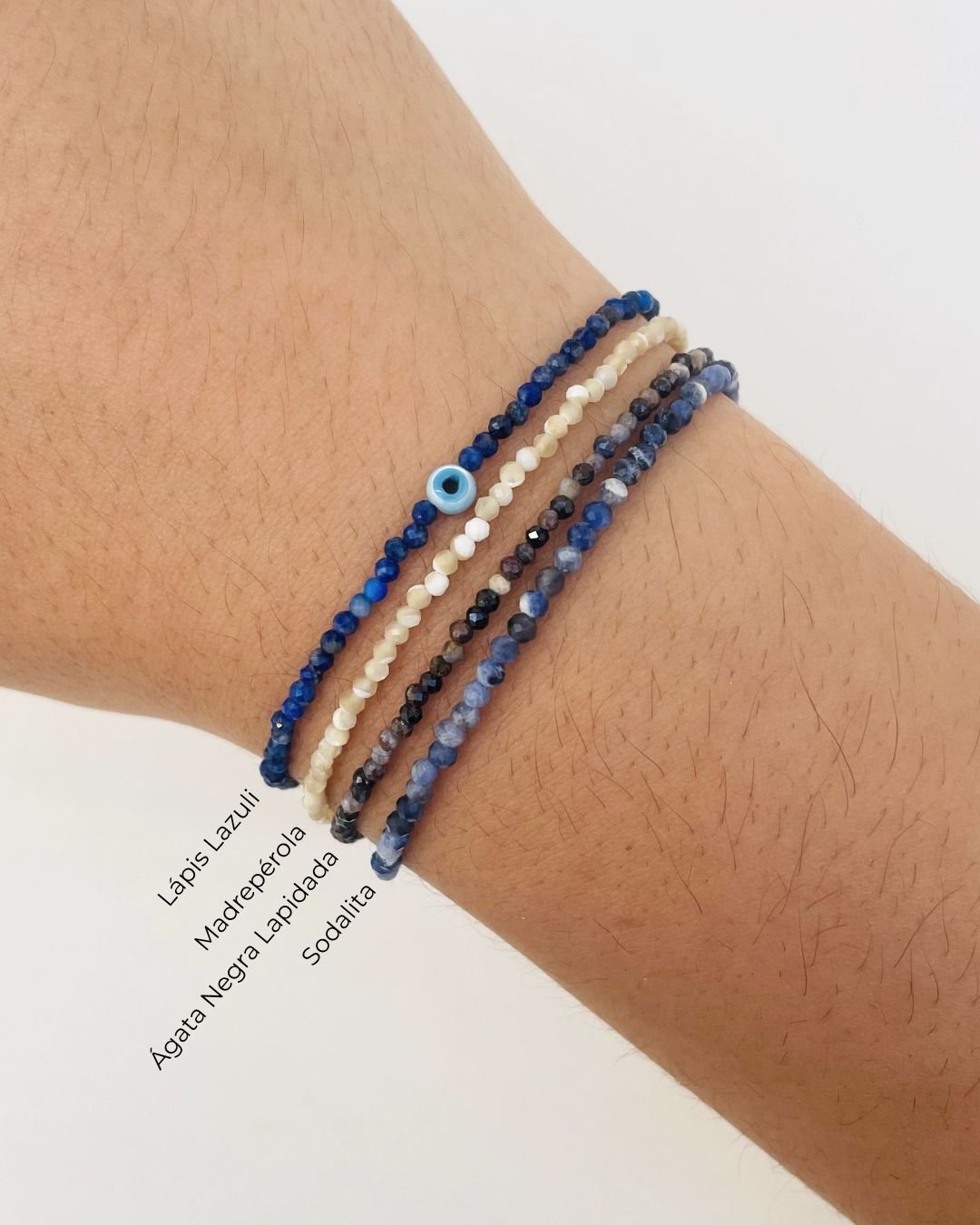 PULSEIRA SODALITA PEDRAS LAPIDADAS 2MM