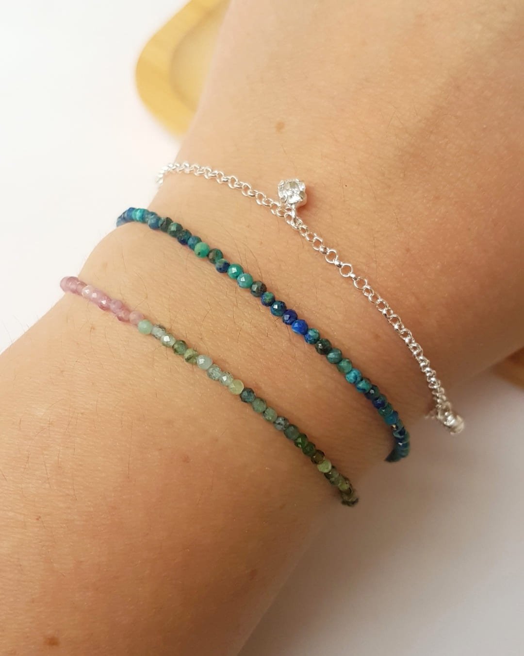 PULSEIRA ZIRCÔNIAS PENDURADAS DE PRATA 925